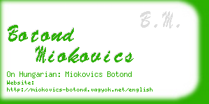 botond miokovics business card